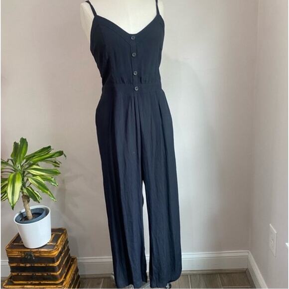 Abercrombie & Fitch Pants - Abercrombie & Fitch Black Tie Back Jumpsuit Size Large